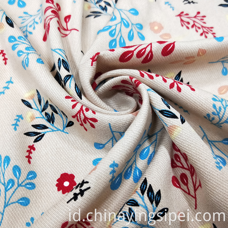 Menjual Bunga Kecil Cetak Berat Medium 100% Rayon Fabric Twill Christmas Fabric 100% Rayon